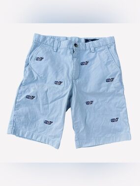 Vineyard Vines Whale Patriotic Breaker Shorts Youth Boys Sz 12 Embroidered Flag